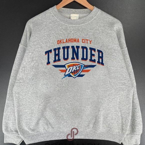 Tops - Oklahoma City Thunder Okc Thunder Retro Thunder Shirt Sweatshirt